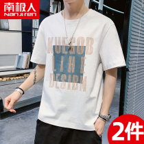 Antarctic short-sleeved t-shirt mens summer 2021 new fashion brand trend half-sleeve t-shirt loose cotton top clothes