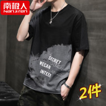 South Pole Summer short sleeve T-shirt for mens ice sheet Damp Fashion half sleeves Compassionate Pure Cotton Summer Fitted Clothes