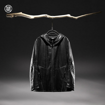 Home original design brand mens sheep leather leather jacket mens hooded spring and autumn jacket autumn jacket