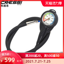 ITALY CRESSI PRESSUREGAUGE SCUBA DIVING RESIDUAL PRESSURE GAUGE PRESSURE GAUGE BAROMETER DIVING EQUIPMENT