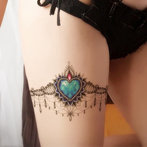 Sapphire Leg Tattoo Waterproof Female Lasting Sexy Diamond Strip Totem Korean Simulation Tattoo