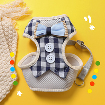 Kitty Traction Rope Cat Rope Walking Cat Rope Chest Harness Anti-Earn Debolt Cat Rope Vest Type Infant Cat Chain