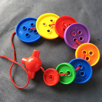 Childrens puzzle early teaching toy 2-3-4-5-year-old baby threading string bead building block Kindergarten to spell the desktop game