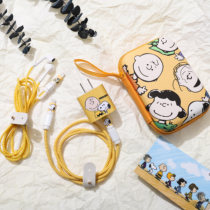 ins Snoopy Apple 13 12 data cable protective cover iPhone11promax se fast charge charger paste