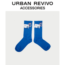 URBAN REVIVO2021 spring and summer new women accessories trend personality in tube socks AY20TA1N2003