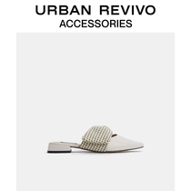 URBAN REVIVO2021 autumn new women accessories temperament fairy Baotou slippers AW32BS4N2000