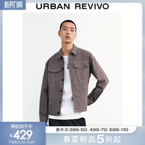 UR2022 Summer New Mens Japan Vintage Thick Check Jacket MF07S1EN2001