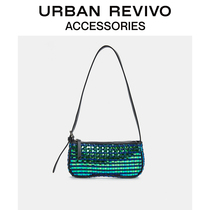 URBAN REVIVO2021 autumn and winter new ladies accessories retro bright shoulder bag AA32TB2N2004