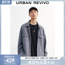 UR2022 summer new mens fashion woven plaid texture loose denim jacket MF07SBJN2003