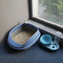 Cat litter box Full semi-enclosed cat toilet deodorant large and small anti-splashing stool basin Kitten sand basin Cat supplies