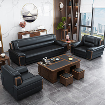 Office sofa new Chinese reception reception simple modern business negotiation furniture office sofa coffee table combination