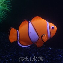 Hot sale fish tank aquarium landscape decoration fluorescent simulation color clown fish silicone soft plastic ornamental fake fish