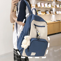 School bag female Korean version of high school lightweight large-capacity junior high school student backpack girl campus style all-match backpack computer