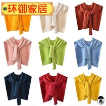 New small shawl Spring and Autumn outside foreign style Korean knitted knots air conditioning room fashion blouse Joker scarf