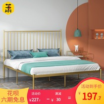 European environmental protection Wrought iron bed 1 5 meters 1 8 meters double bed 1 2 meters single bed Iron bed Metal steel pipe bed