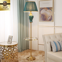  Nordic floor lamp Living room Bedroom creative modern minimalist sofa coffee table Light luxury floor lamp Ceramic vertical table lamp