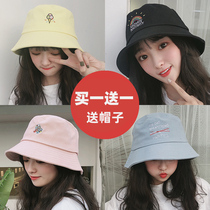 Fisherman Hat Womens Summer Han Edition 100 Hitch Days Ensemble Cute Tide Fashion Big along the beach hat Hood Face Hat Lady Net Red