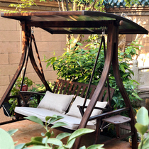 Swing outdoor courtyard balcony home rocking chair double hanging chair outdoor rainproof solar iron cast aluminum swing swing