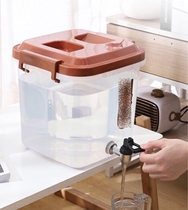 Bottled pure bucket with faucet filter with cover Water storage Home square bucket Tea bucket Juice hotel drinking bucket