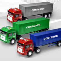 Lefei large container container truck transport vehicle inertia engineering vehicle childrens toy light music male