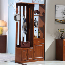 Chinese-style living room partition entrance cabinet entry door clothing and shoes cabinet Integrated foyer cabinet entry solid wood hall cabinet wine cabinet
