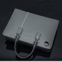 Multifunction mens briefcase Business casual Niu leather mens handbag handbag computer bag fashion document Bautide
