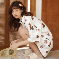 Pajamas Summer Short Short Short Short Short Short Short Short Short Short Short Short Set for Female Students