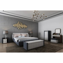 Mousse embrace design bed Modern simple double master bedroom wedding bed Fabric bed