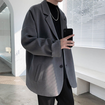 Spring and autumn small suit mens Korean loose trend student casual suit ins Hong Kong style new all-match handsome jacket