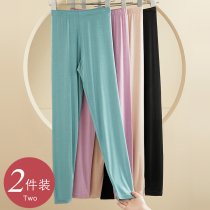 MoDel autumn pants woman inside wearing a thin skinny skinny thread pants outside wearing big code long pants for underpants spring and autumn season thin