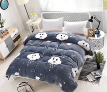 Winter plus velvet thickened coral fleece sheets single flannel blanket student dormitory cartoon childrens bed blanket