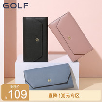 GOLF2021 New Fashion Womens wallet long womens simple atmospheric leather clip clutch