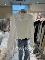 TIZZI Korea Dongdaemun 2022 Spring new pure color Agaric Side Fashion Ladies Temperament Shirt