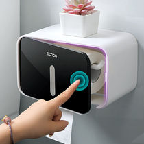 Toilet tissue box punch-free toilet paper box toilet paper box creative roll paper tube waterproof toilet paper shelf