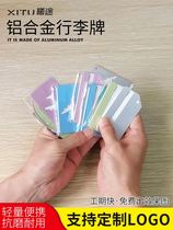Custom logo aluminum alloy luggage tag travel suitcase hangtag creative aircraft consignment tag pendant tag tag bag bag anti-loss