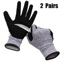 Cut-resistant grade 5 dipped nitrile PU gloves wear-resistant non-slip anti-puncture kitchen garden woodworking anti-cut gloves