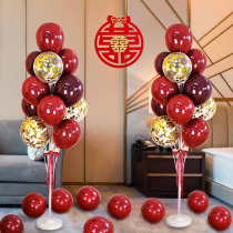 Wedding balloon table floating bracket set creative wedding wedding room decoration scene layout supplies ground floating Road Guide column
