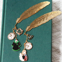 Harry Potter Around Birthday Gifts Metal Feather Bookmarks Gryffindor Slytherin School Uniform College Gifts