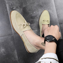 European station 2021 new autumn tassel shoes mens hair loafers shoes Bean shoes a pedal British trendy shoes