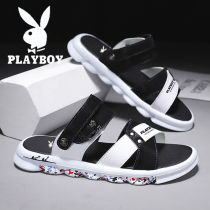 Flowers Playboy Sandals Sandals Mens Summer Outwear Genuine Leather Dual-use Sports Trampled On anti-slip and Deodorant Beach Sandals