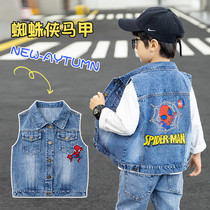 Childrens cowboy waistcoat boy waistcoat 2022 new ocean gas canon boy Spider-Man Spider-Man waistcoat for spring vest