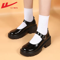 Back Force Women Shoes Mary Treasures Shoes 2022 New Jk Shoes Women Single Shoes Inron Small Leather Shoes Thick Bottom Lefu Shoes Woman