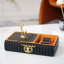 Ashtray containing living room Home Personality Trends Office Anti Fly Ash Smoke Taste With Cover Light Lavish Creative Pendulum