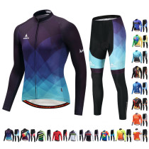 miloto cycling clothes long-sleeved suit mens spring and autumn thin section mountain road bike clothes plus size riding clothes