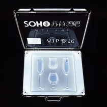 Bar private custom wine cup box VIP exclusive exclusive Cup high-end gift wine box glowing VIP wine set