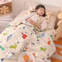 Child summer cool quilted by air conditioning by kindergarten pure cotton full cotton summer by summer thin section Quilt Child Spring Autumn Washable