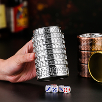 New bar creative manual entertainment sieve Cup high-end night total private custom creative straight dice dice cup package