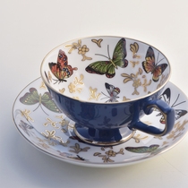 European light luxury coffee cup English afternoon tea cup Bone China Butterfly gold tea set Ceramic black tea cup and saucer