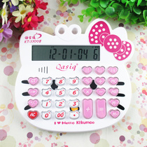 Creative real person voice big button student office account computer sound cartoon kitty cute calculator