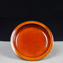 O Japan lacquerware Japanese wheel island lacquered fruit subpan Japanese wheel island lacquered craft brown red lacquer